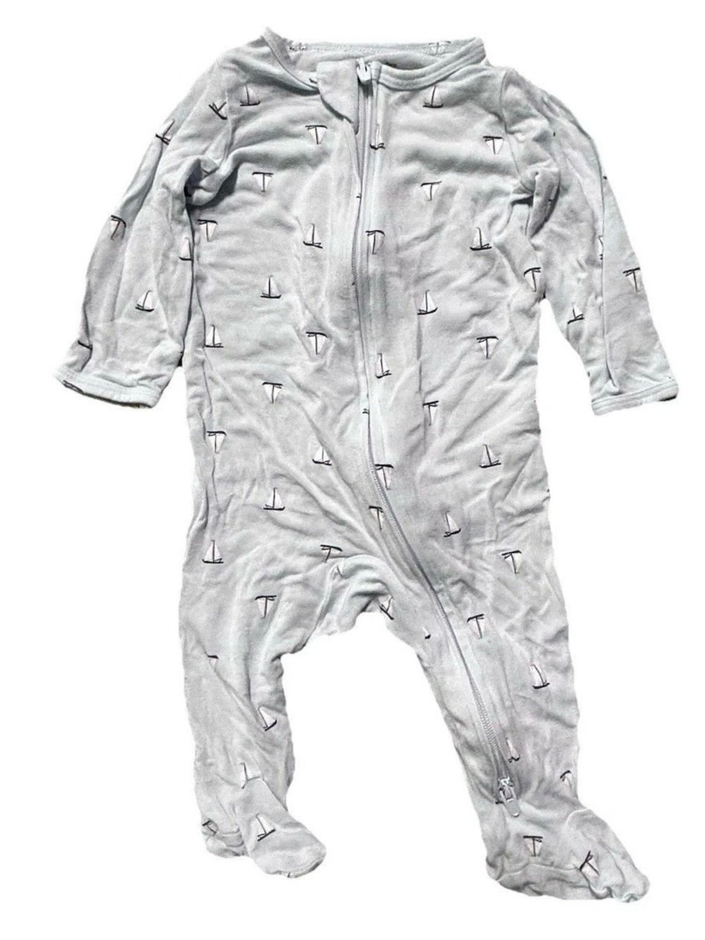 Baby Boy Footie Pajamas 2 Way Zipper Dinosaurs Bears Size 0-3 Months - Picture 6 of 8